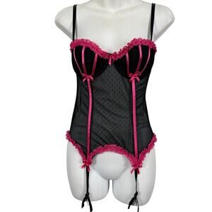 Victorias Secret Sexy Little Things Corset Underwire Lace Garter Belt Lingerie S